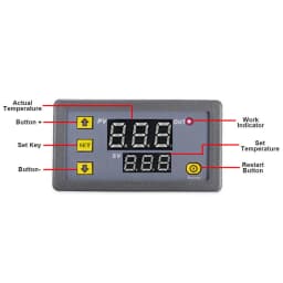 Intelligent Digital Temperature Controller Thermostat Control Switch 12V