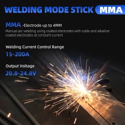 Viladepot 3 in 1 No Gas MIG Welder MIG/MMA/Lift TIG MIG200 Semi-automatic Welding Machine With Flux Cored Wire Gasless