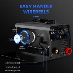 Viladepot 3 in 1 No Gas MIG Welder MIG/MMA/Lift TIG MIG200 Semi-automatic Welding Machine With Flux Cored Wire Gasless