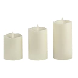3PCS Flameless LED Candle WarmWhite Moving Dancing Wick Electic Candles Weding