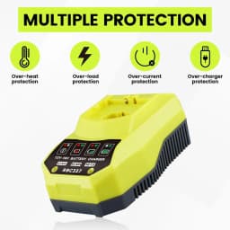 VINIDA P117 12-18V Charger Replacement for Ryobi 18V Battery Charger P117 P118 P118B P135 P166 140237023 140153004 Fast Charger