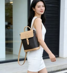 Designer new backpack female new style retro leisure presbyter large capacity backpack print fashion trend line big bag