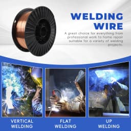 ER70S-6 Mild Steel 0.035 Inch MIG Welding Wire Low Splatter 33 Pound Spool Fit for All Position Gas Welding