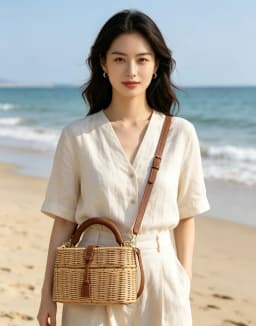 Handmade Summer Straw Bag Women Rattan Box Shoulder Travel Vacation Beach High Quality Square Purse