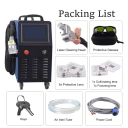 1500W 2000W Air Cooling Fiber Laser Cleaning Machine Portable Handheld Fiber Laser Cleaner for Surface Rust Oil Paint Remove