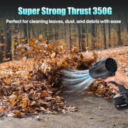 Cordless Leaf Blower, Lightweight Handheld Turbo Jet Blower 130000 RPMPortable Dust Cleaner with Adjust, 2*2.0Ah Battery Powered