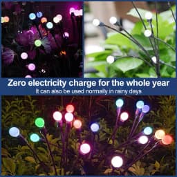 Solar Firefly Garden Lights 10LED Swaying Outdoor Waterproof Landscape Decor