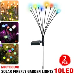 Solar Firefly Garden Lights 10LED Swaying Outdoor Waterproof Landscape Decor