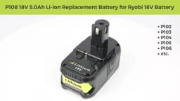 1/2/4PCS 5.0Ah P108 li-on Battery Replace for Ryobi 18V P104 P105 P107 P109 P102 Battery pin Compatible with Cordless Power Tool