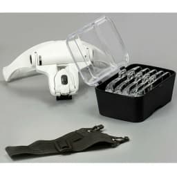 Adjustable Head Magnifier LED Light Lightweight Magnifying Glass 5 Lens Tool AU