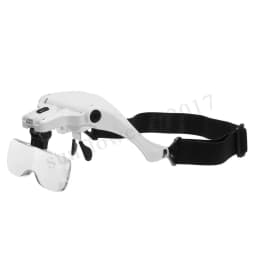 Adjustable Head Magnifier LED Light Lightweight Magnifying Glass 5 Lens Tool AU