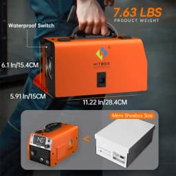 Hitbox Hbm200 Mig Welder 3 in 1 Arc/Gasless Mig/Lift Tig Non Gas Semi-Automatic Igbt Inverter Welding Machine 220V Au Plug