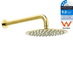 **Sydney Stock** KYLINS Brushed Gold Round Rain Shower Head 3 Mode Handheld Kit 2 Way Mixer Diverter Tap Set Wels WaterMark