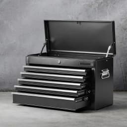 5 Drawer Lockable Tool Chest Cabinet Garage Storage Organizer Black Heavy Duty Steel Rolling Cabinet