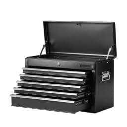 5 Drawer Lockable Tool Chest Cabinet Garage Storage Organizer Black Heavy Duty Steel Rolling Cabinet