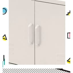 White Metal Buffet Sideboard Cabinet Kitchen Dining Room Storage Organizer Cupboard