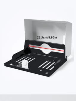 1pc Large Capacity 200-Sheet Tissue Box With Free Punch Installation Kit, Wall-Mounted Waterproof Paper Towel Holder For
