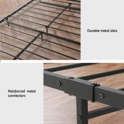 King Size Metal Bed Frame Heavy Duty Platform Bed Frame Easy Assembly No Box Spring Needed Sturdy Steel Bed Base for Bedroom Use