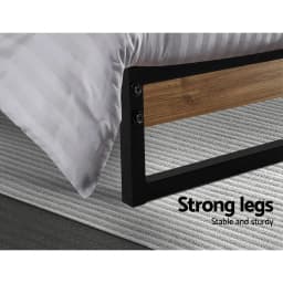 King Size Metal Bed Frame Heavy Duty Platform Bed Frame Easy Assembly No Box Spring Needed Sturdy Steel Bed Base for Bedroom Use