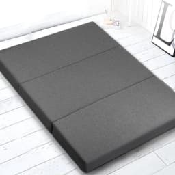 Foldable Foam Mattress Double Size Grey Portable Tri Fold Guest Bed Sleeping Pad for Home and Travel