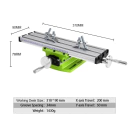 ALLSOME Mini Precision Milling Machine Worktable Multifunction Drill Vise Fixture Working Table Cross Slide Table