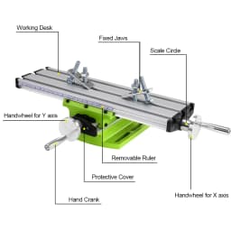 ALLSOME Mini Precision Milling Machine Worktable Multifunction Drill Vise Fixture Working Table Cross Slide Table