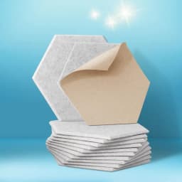12pcs Acoustic Foam Panels 35x30x0.9cm Grey Soundproof Absorption Adhesive Wall Tiles