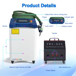 3000W Raycus Laser Welder Dual Wire Feeder 4 in 1 Laser Welding Cleaning Cutting for Metal Double Pendulum Laser Welding Machine