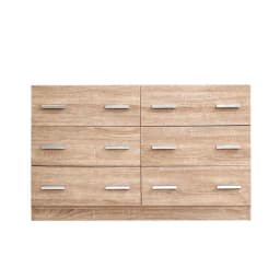 6 Drawer Pine Chest Storage Cabinet Bedroom Dresser Tall Wooden Organizer Furniture