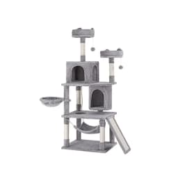 161cm Grey Cat Tree Tower Condo Scratching Post Multi Level Sisal Scratcher House for Indoor Cats