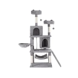 161cm Grey Cat Tree Tower Condo Scratching Post Multi Level Sisal Scratcher House for Indoor Cats