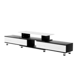 Extendable TV Cabinet Entertainment Unit 160CM to 220CM Modern Living Room Media Storage Console Stand Low Profile TV Stand With Shelves
