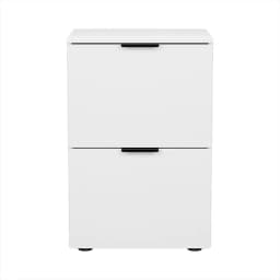 White 2 Drawer Filing Cabinet Office Storage Shelves File Organiser Metal Cabinet for Office Home Documents