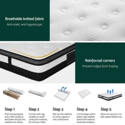 30cm Plush Foam Hybrid Mattress Double Size Breathable Support Bed Sleeping Mattress