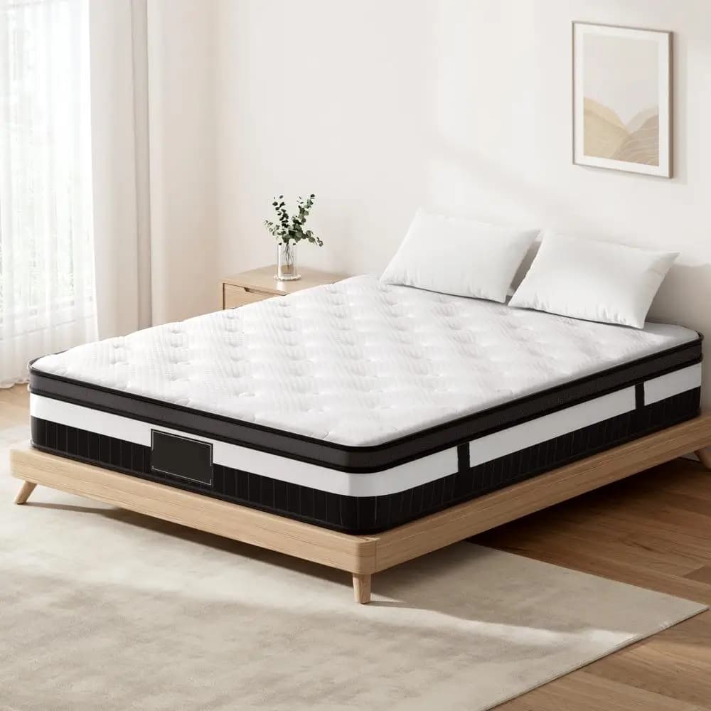 30cm Plush Foam Hybrid Mattress Double Size Breathable Support Bed Sleeping Mattress