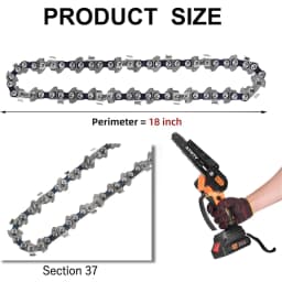 6 Inch Mini Chainsaw Chain Replacement Accessories,5 Pieces Chain Saw Chains for Cordless Electric Portable Mini Chainsaw for Pruning Shears Wood Cutting(5 Pack 37 Drive Links)
