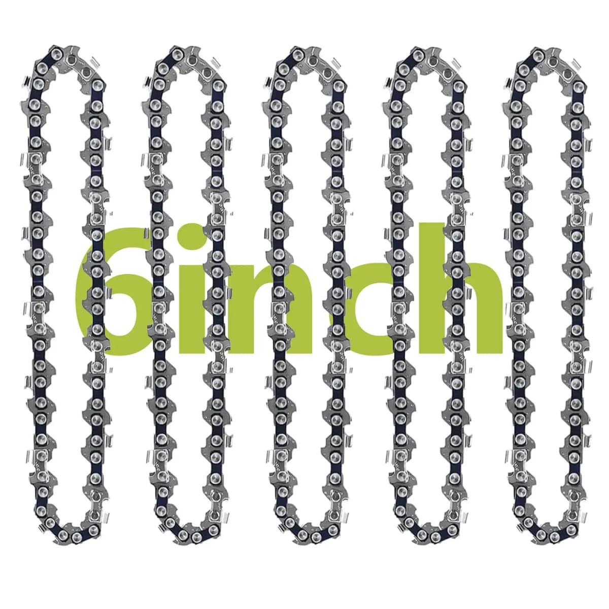 6 Inch Mini Chainsaw Chain Replacement Accessories,5 Pieces Chain Saw Chains for Cordless Electric Portable Mini Chainsaw for Pruning Shears Wood Cutting(5 Pack 37 Drive Links)