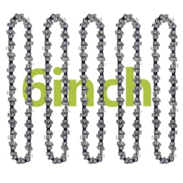 6 Inch Mini Chainsaw Chain Replacement Accessories,5 Pieces Chain Saw Chains for Cordless Electric Portable Mini Chainsaw for Pruning Shears Wood Cutting(5 Pack 37 Drive Links)