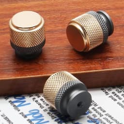 8 Pcs Knurled Cabinet Knobs Kitchen Drawer Knobs Handles Bathroom Cabinet Door Knobs Decorative Pull Knobs (Gold)