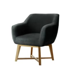 Armchair Tub Chair Charcoal Upholstered Accent Lounge Chair Modern Living Room Single Sofa Seat Comfortable Compact Home Furniture