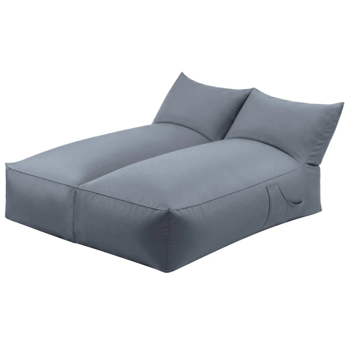 Outdoor Bean Bag Chair Cover No Filler 2 Seater Splash Proof Large Lounge Sofa Cover for Adults for patio Poolside Indoor Grey