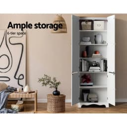 Modern White 4 Door Buffet Sideboard Storage Cabinet for Dining Room Living Room Home Furniture