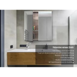 Bathroom Mirror Cabinet 600x720mm Oak Wall Mounted Bathroom Storage Cabinet with Mirror Door Modern Vanity Organizer