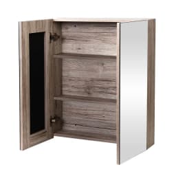 Bathroom Mirror Cabinet 600x720mm Oak Wall Mounted Bathroom Storage Cabinet with Mirror Door Modern Vanity Organizer