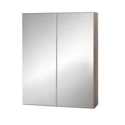 Bathroom Mirror Cabinet 600x720mm Oak Wall Mounted Bathroom Storage Cabinet with Mirror Door Modern Vanity Organizer
