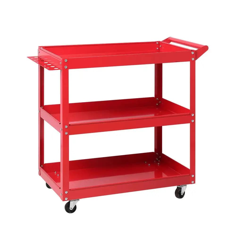 3 Tier Rolling Tool Cart Trolley Workshop Garage Storage Organizer with Wheels and Handle