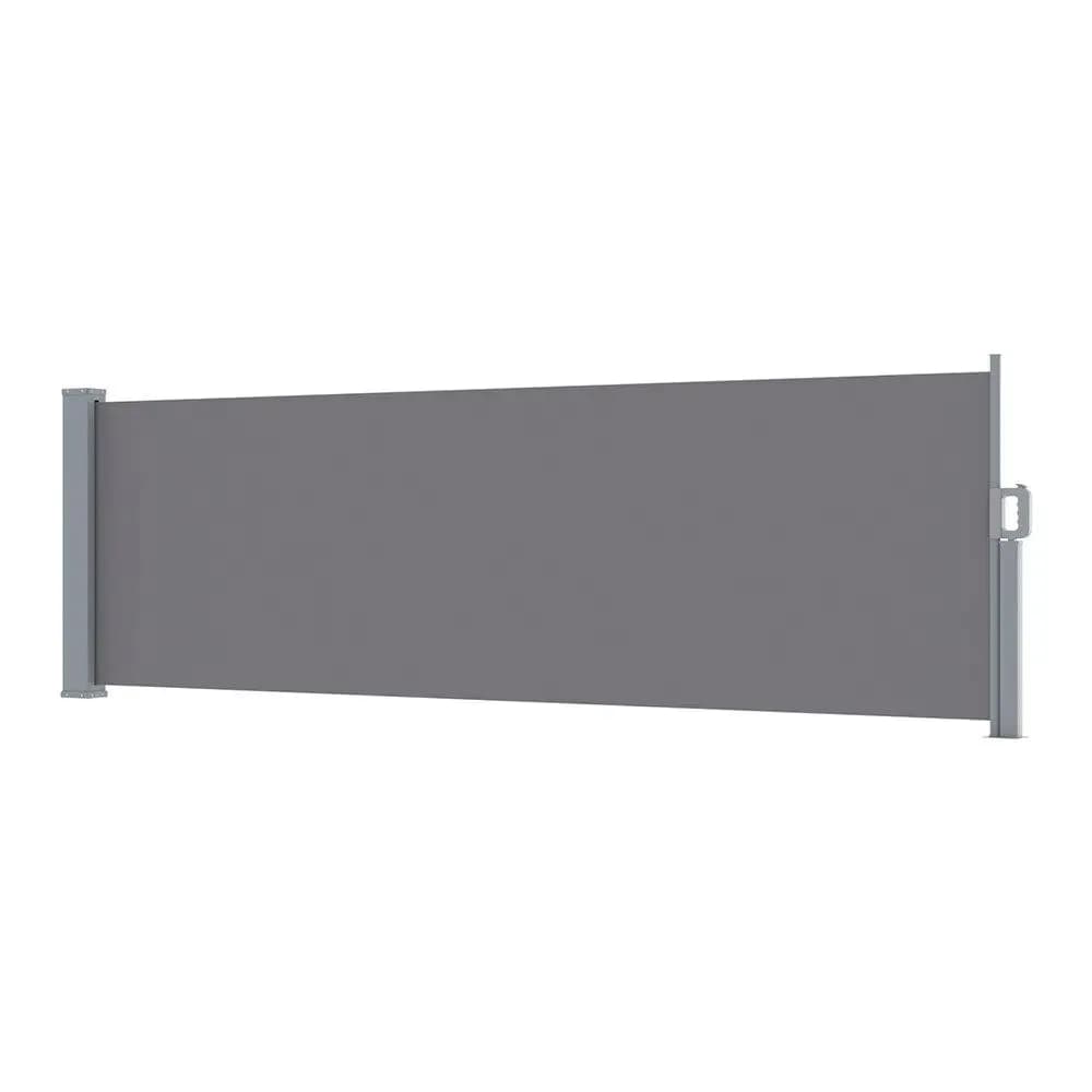 Retractable Side Awning Outdoor Sun Shade Privacy Screen 1x3M Grey