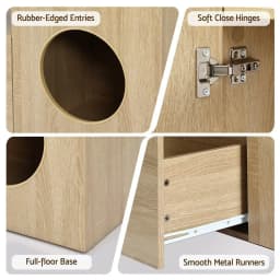 185CM Pine TV Unit with Cat House Storage Cabinet Modern Living Room Media Console Wooden Entertainment Center Sideboard