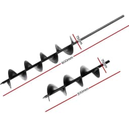 Garden Spiral Auger Drill Bit Φ75 x 300mm 600mm for Earth Hole Digging Soil Planting Tool