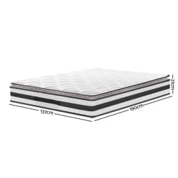 21cm Pillow Top Double Mattress Soft Support Comfortable Sleep Bed Mattress for Home Use